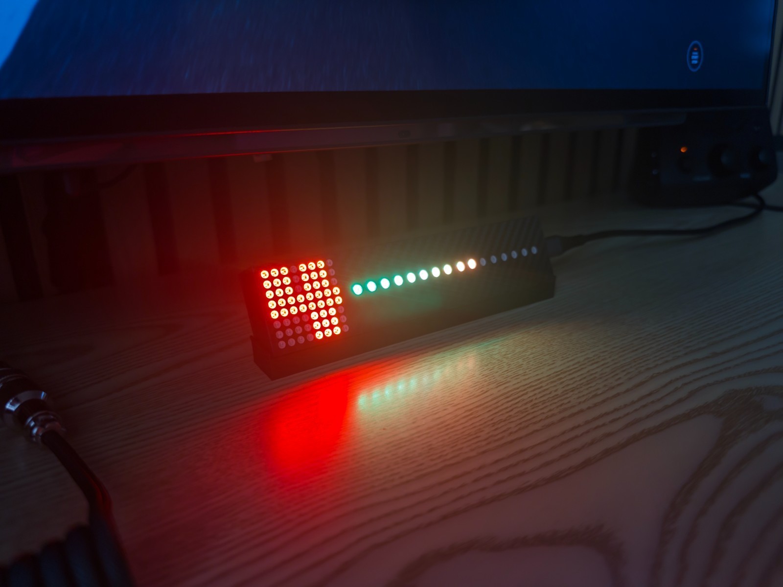 Gear Indicator + Shift Lights rear angle showing the carbon-fibre housing